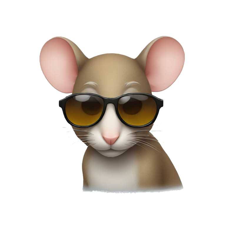 Mouse wearing sunglasses emoji