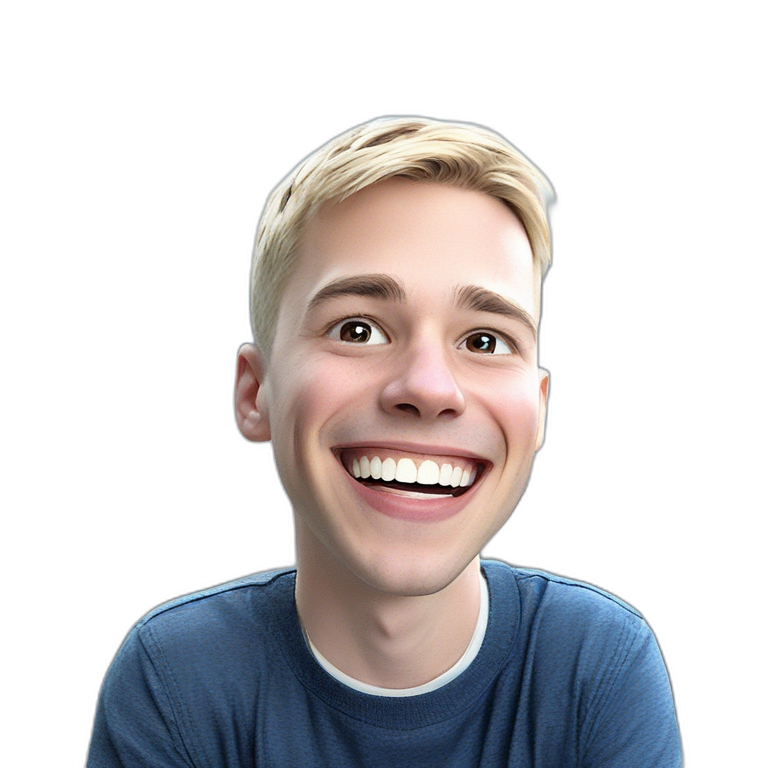 "Smiling Blonde Boy with Teeth" emoji