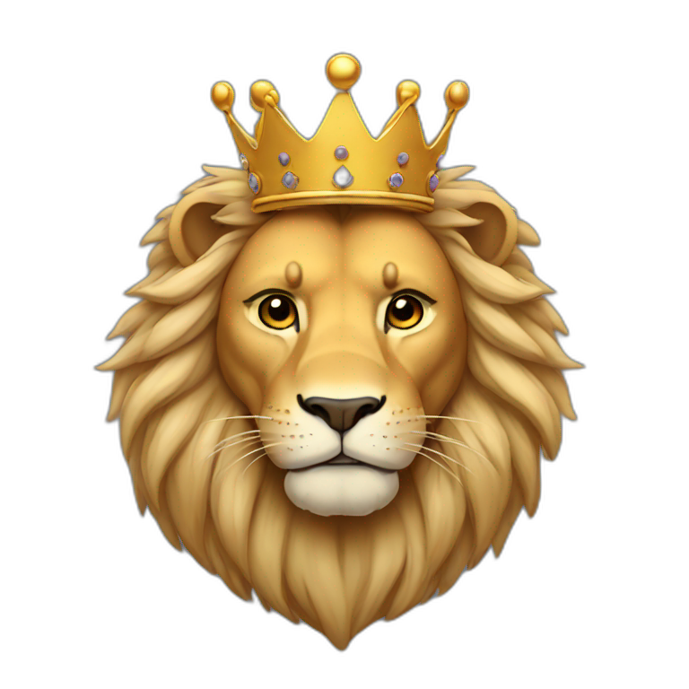 lion with crown emoji