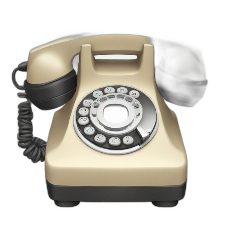 old phone handset emoji