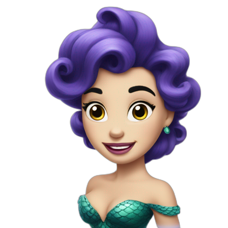 Ariel Little mermaid ursula version  emoji