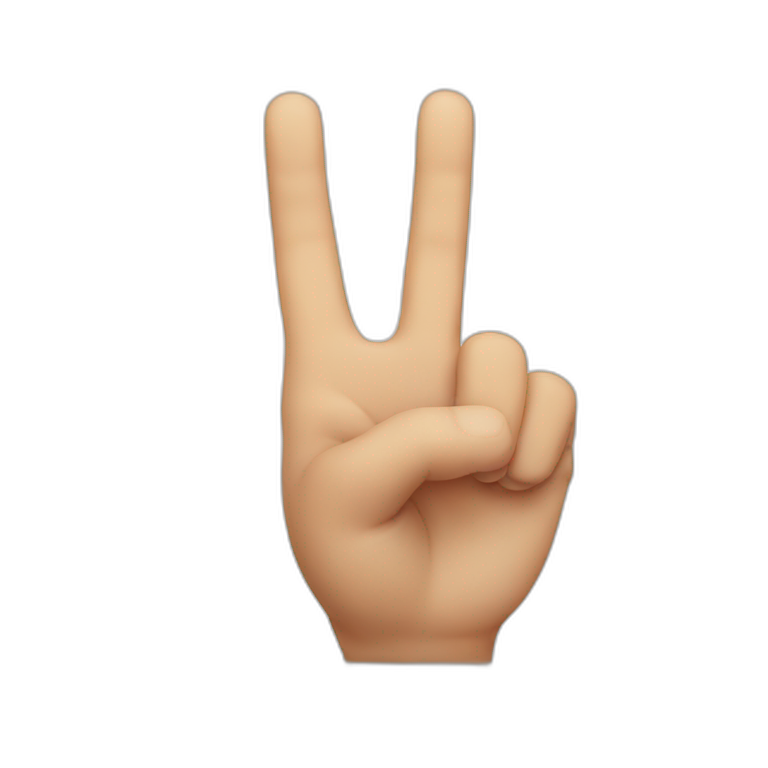 hand showing 1 finger emoji