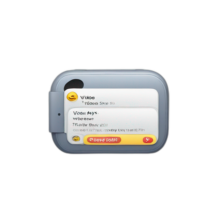 iphone text message notification with the word "videos" emoji