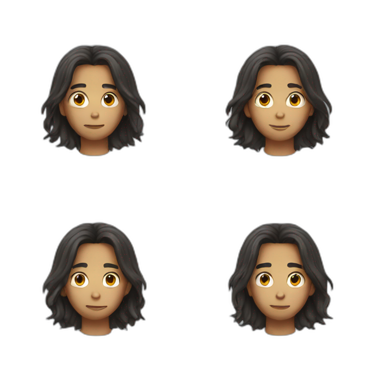 Long hair boy emoji