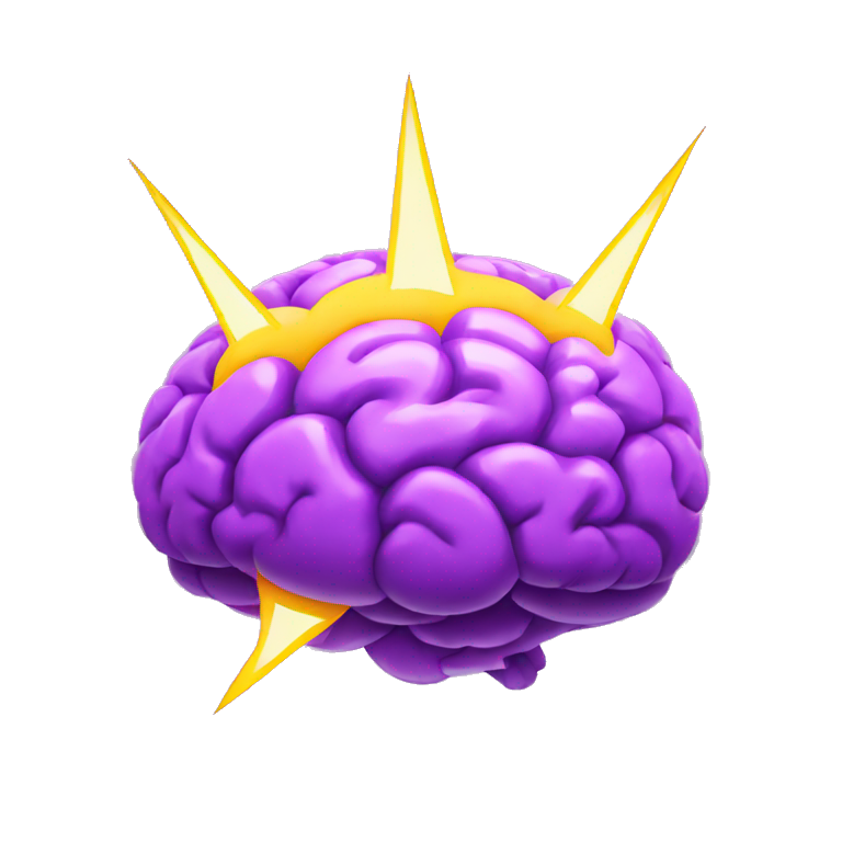 purple brain lightning bolt emoji