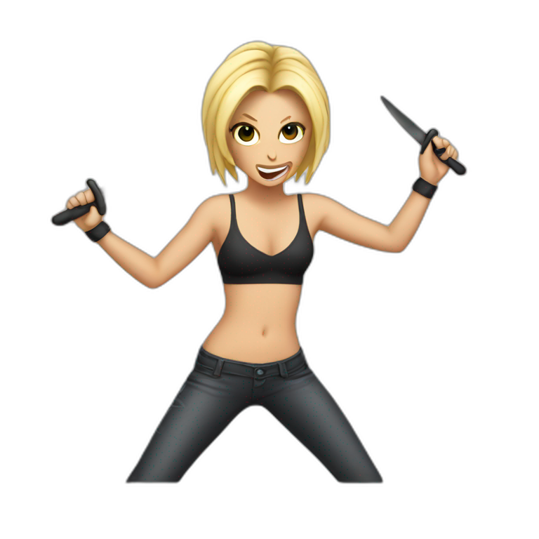 britney spears dancing with knives emoji