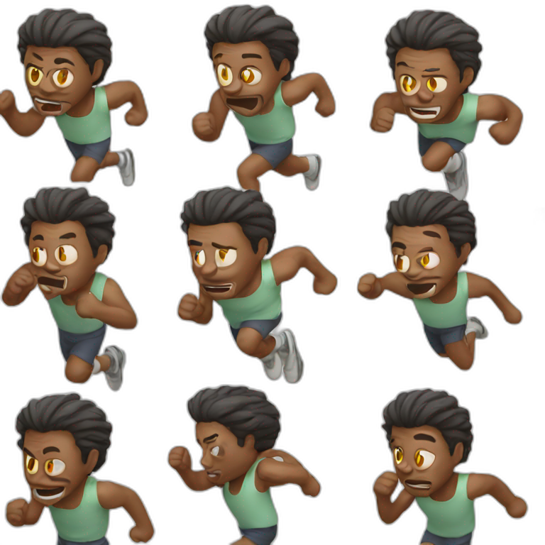 Stupid man running emoji