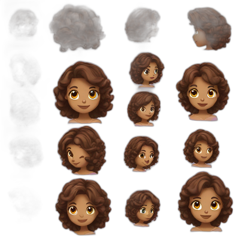 princess brown hair emoji