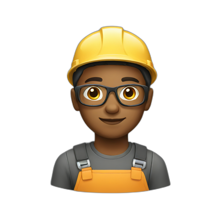 young man as automation engineer emoji