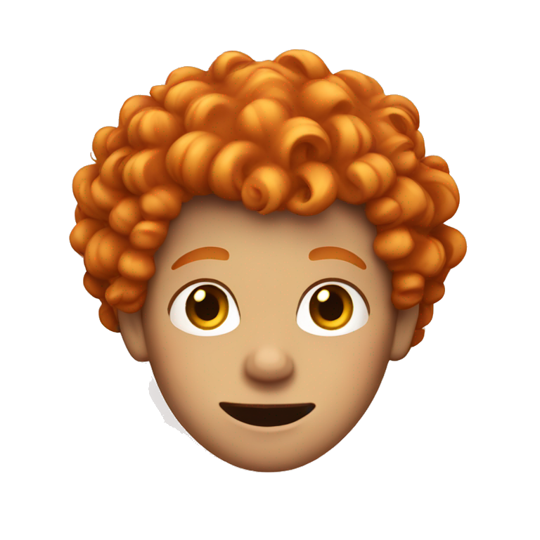 a curly ginger boy emoji