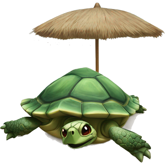 Tortuga en la playa Sticker