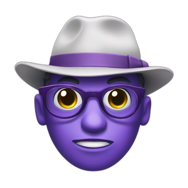 nerdy violet detective monster emoji
