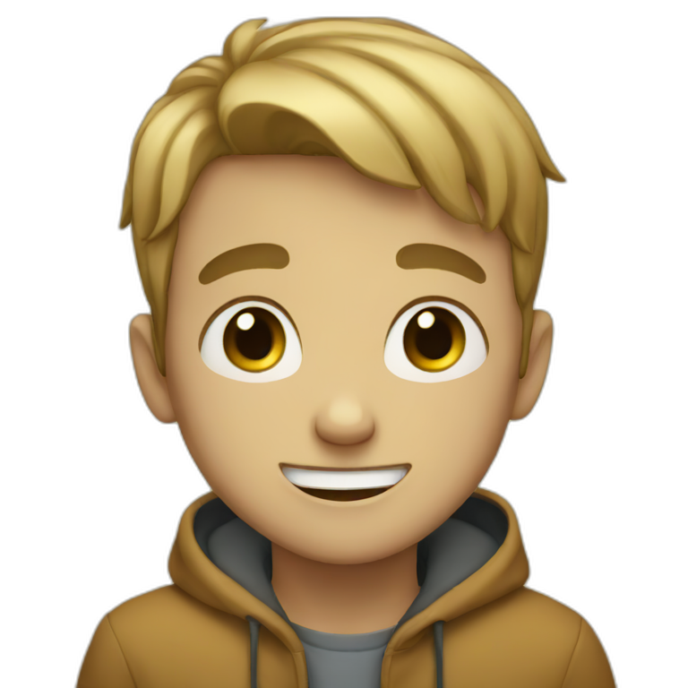 a boy smiling and crying emoji