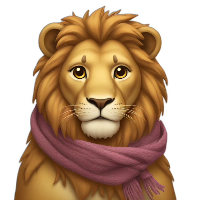 Lion with scarf  emoji