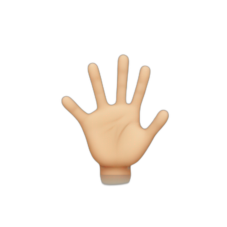 Hand with 3 fingers emoji