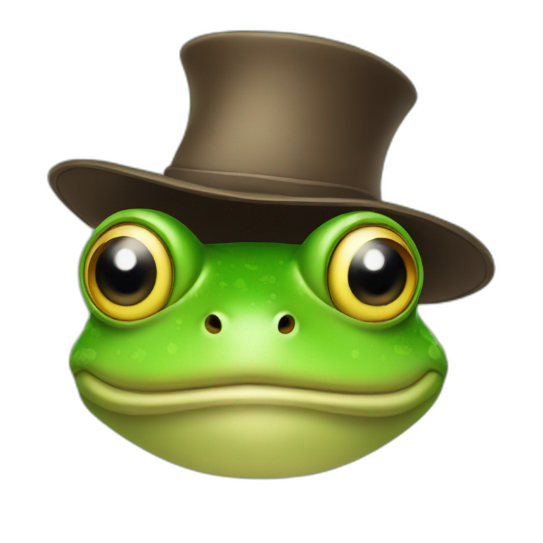 frog in hat emoji