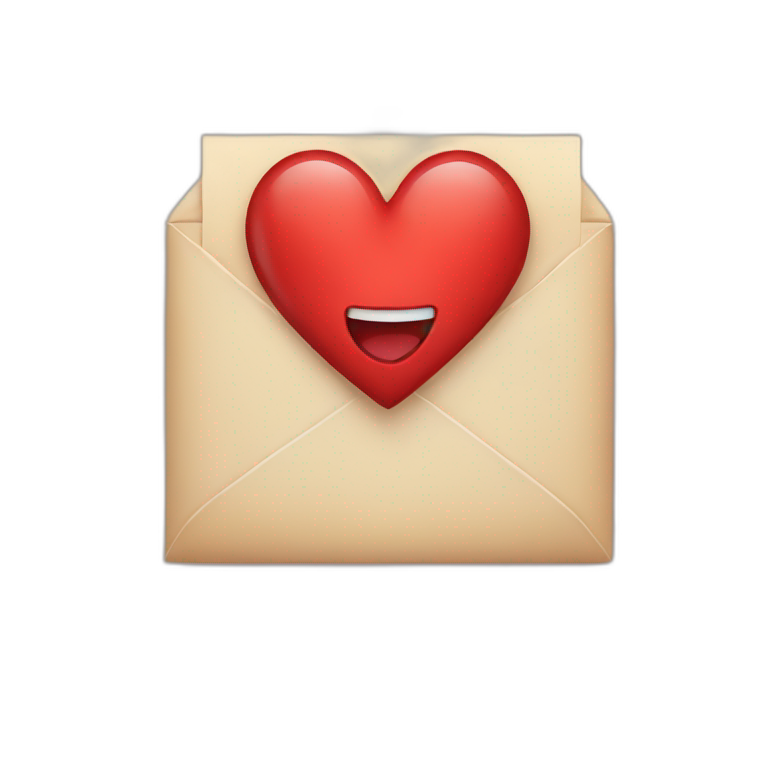 heart with letter a inside emoji