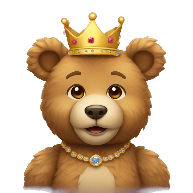 Teddy Bear with a crown emoji