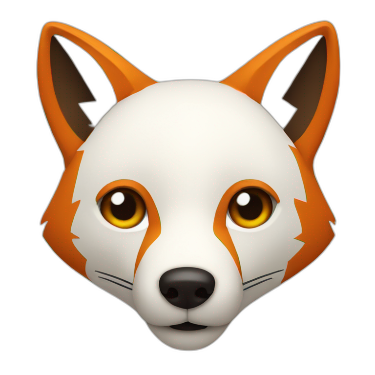 Minimalistic fox head emoji