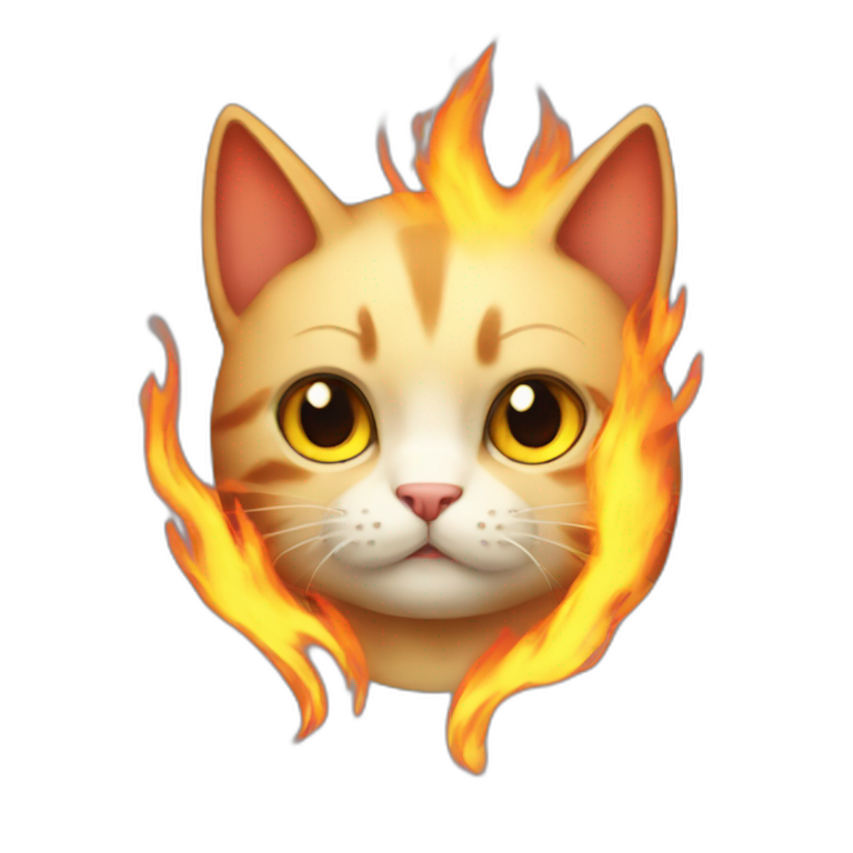 Cat-fire-anime emoji
