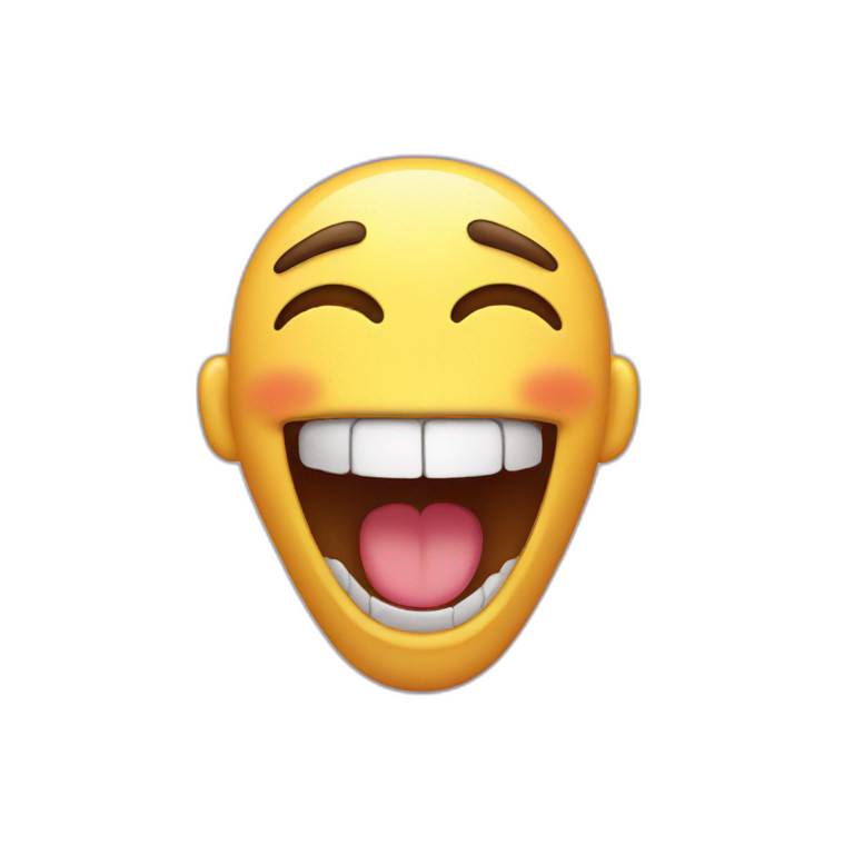 Laugh open mouth emoji