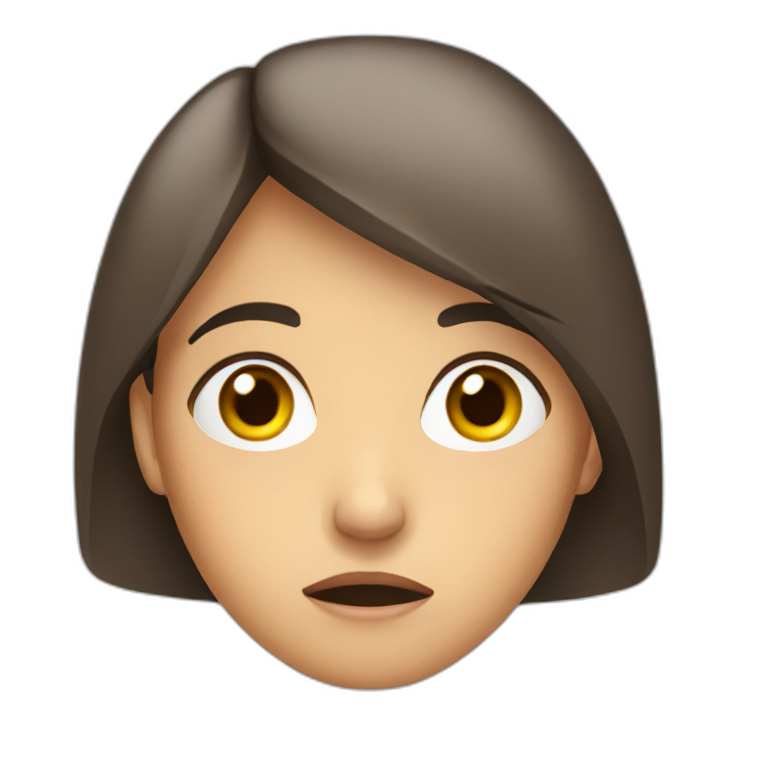 Anxious woman Face emoji