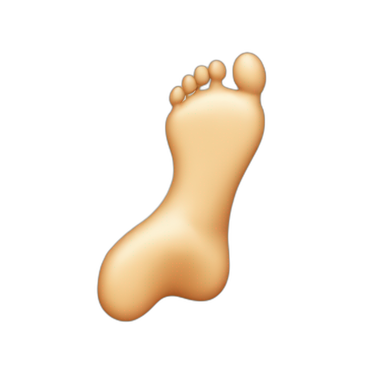 Emoji foot with face emoji