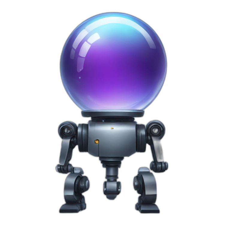 Crystal ball robot emoji