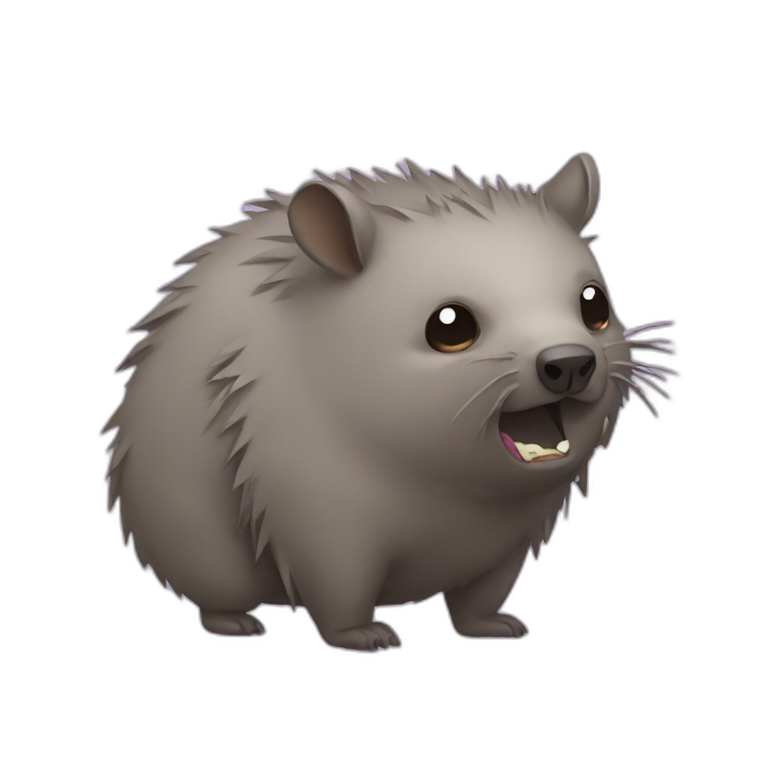 Shredded wombat emoji