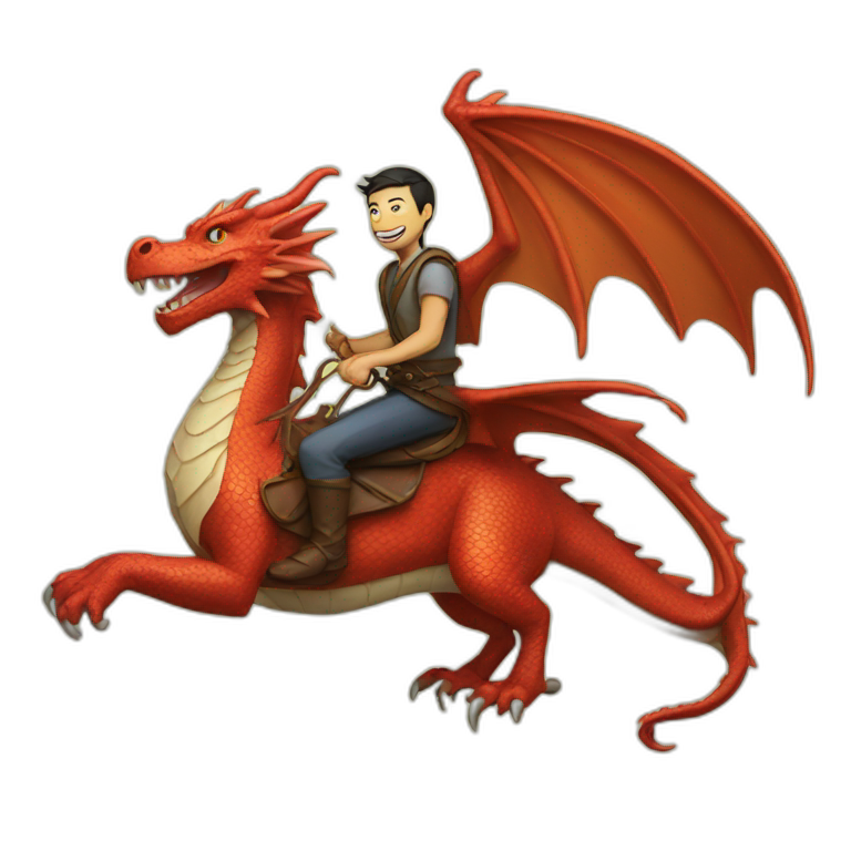 dragon riding man emoji