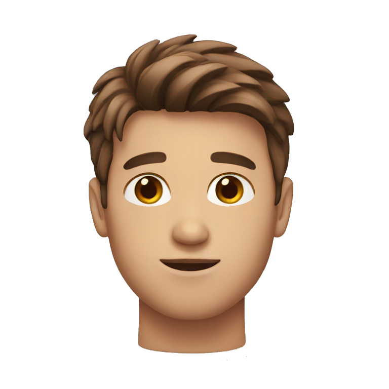 male with brown hair  emoji