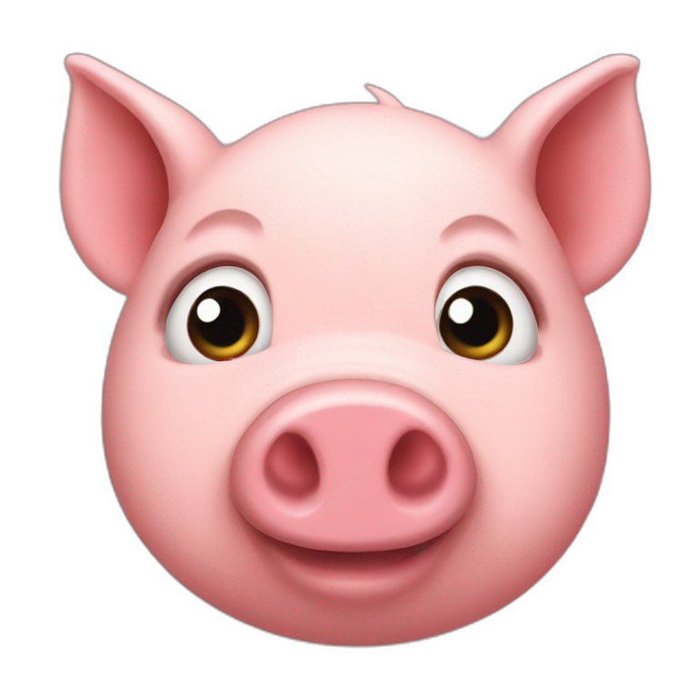 Stingy pig emoji
