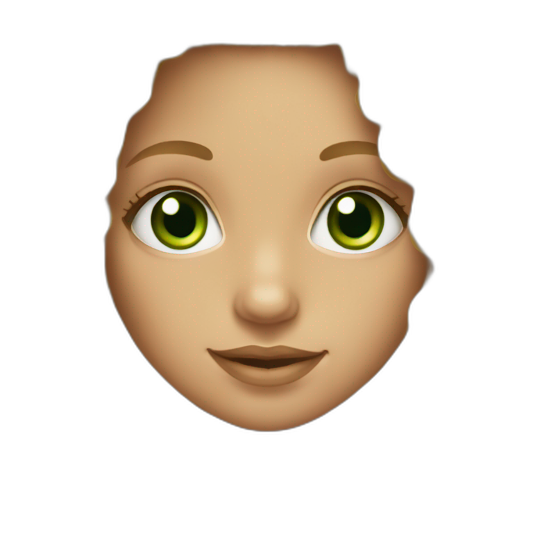 curly-long-hair-girl-with-green-eyes emoji