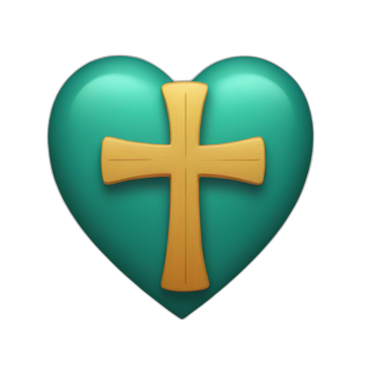 Cross on heart  emoji