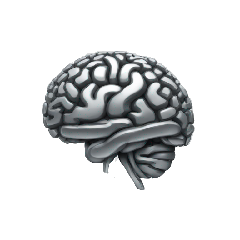 Metal brain icon emoji