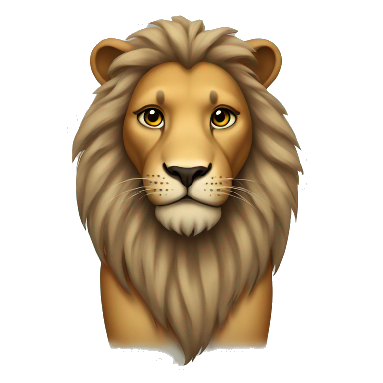 Lion with tattoos emoji