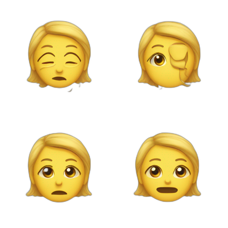 Emoji qui pleure en même temps énervé emoji
