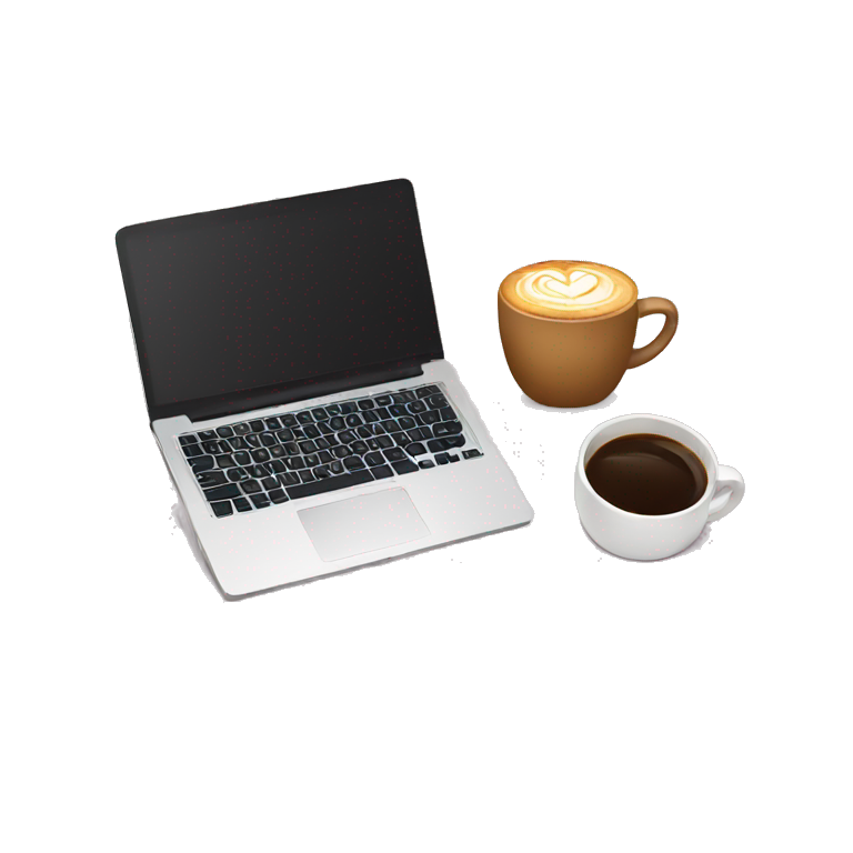 Laptop and coffee emoji