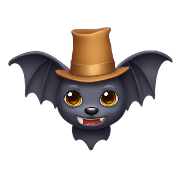 Bat with a hat emoji