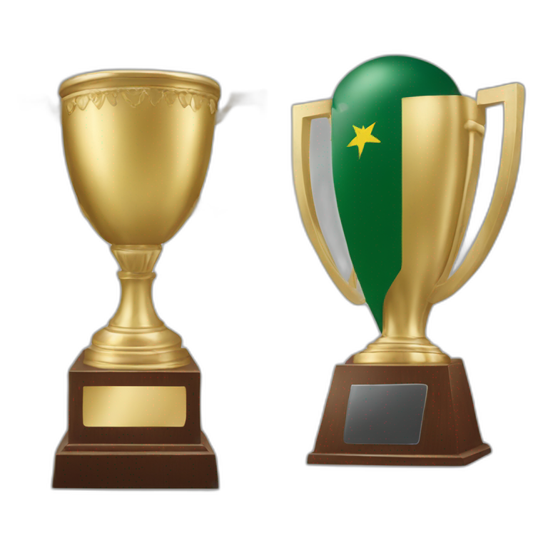 sri Lanka and Pakistan trophy emoji