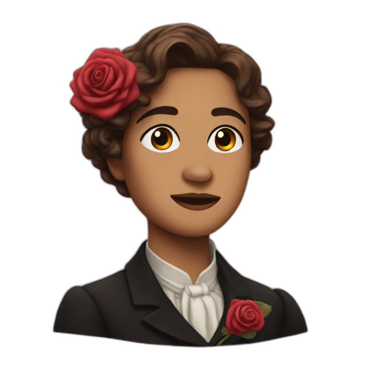 The character Rose from the Titanic drowning emoji