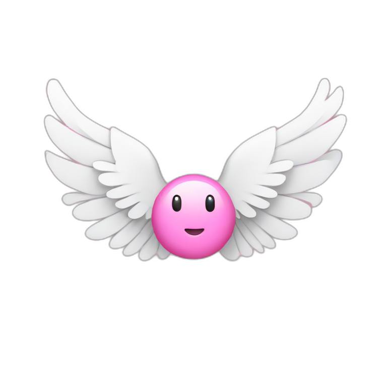 pink money bill with white wings emoji