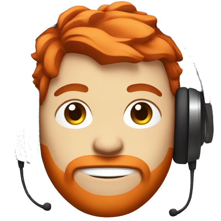 big chunky streamer with headphones red hair with forks emoji