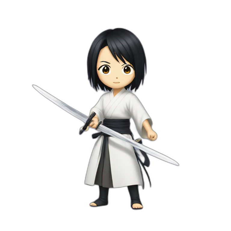 Rukia Kuchiki holding sword emoji