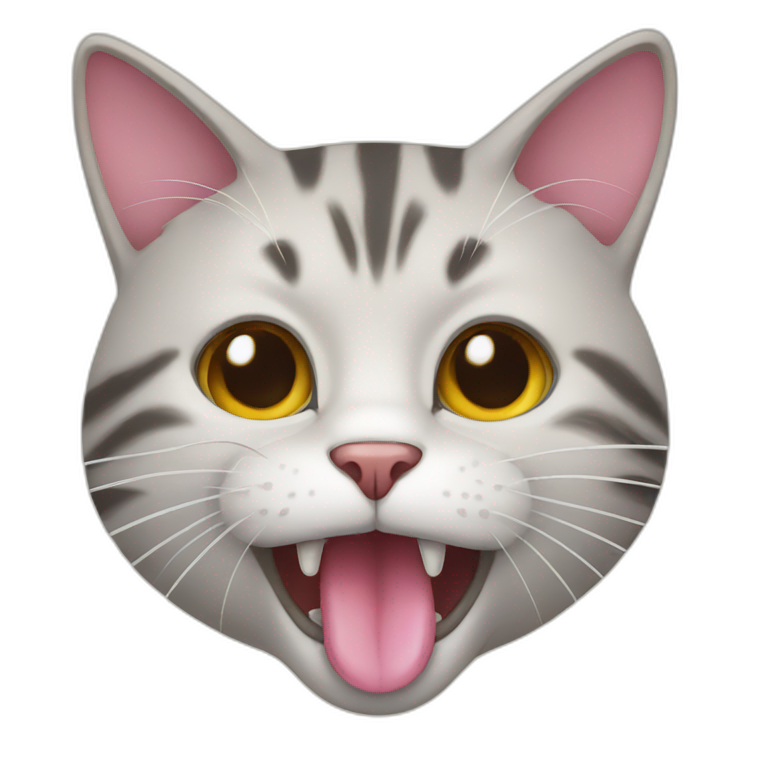 cat showing tongue emoji
