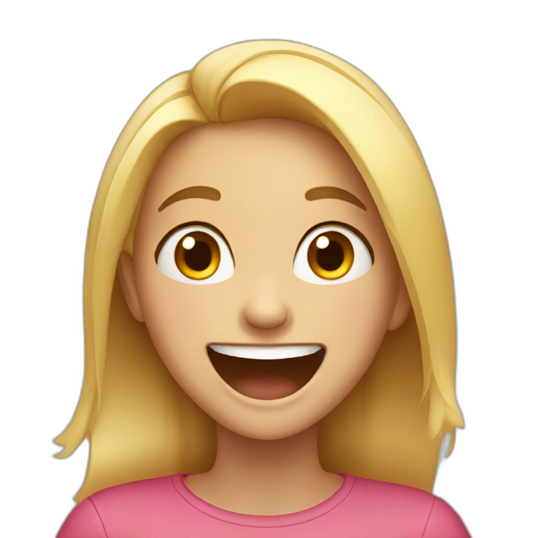 Girl laughing out loud emoji