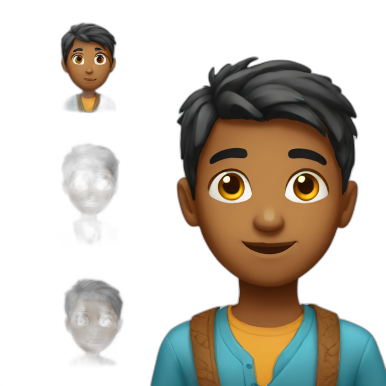 Indian boy smart emoji