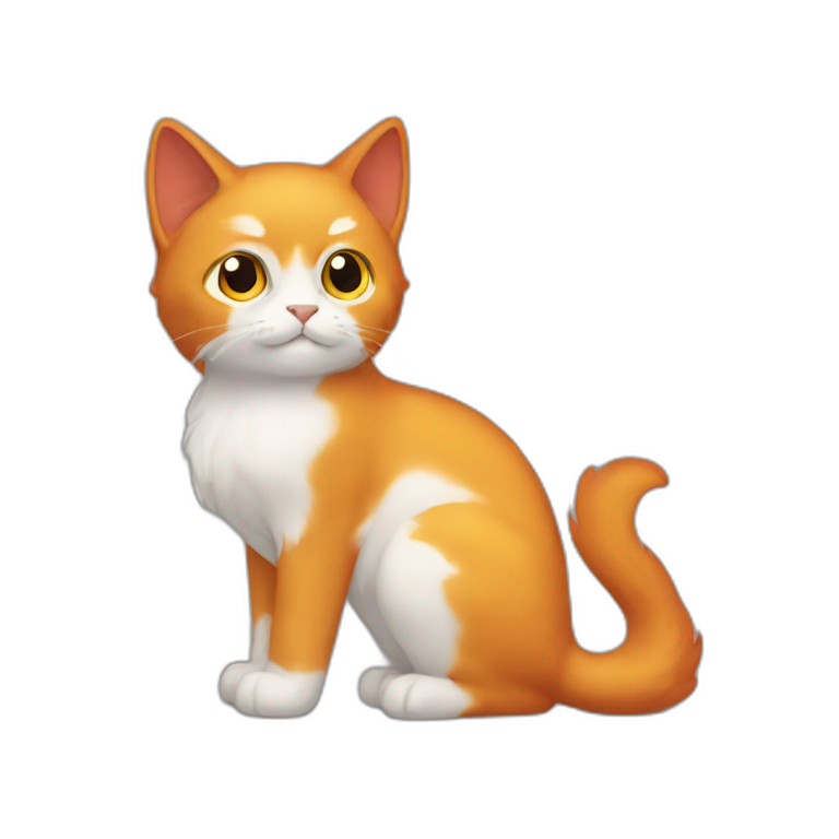 Cat looks like pheonix emoji