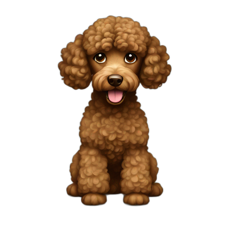 Brown poodle emoji