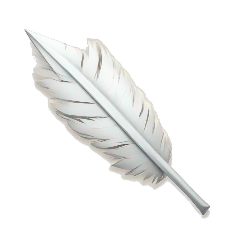 white feathered arrow emoji